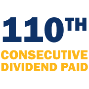 110th Consecutive Dividend Paid 110th Consecutive Dividend Paid